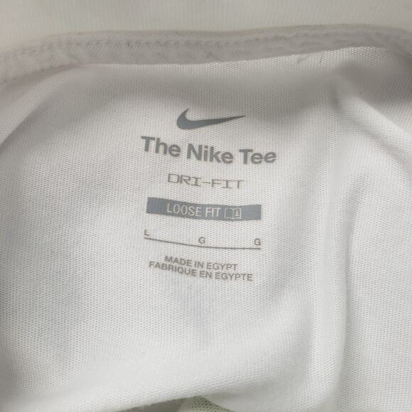 Nike Shirt Girls Large White Dri Fit Loose Fit Athletic Short Sleeve Ruffle Gym - Picture 4 of 16